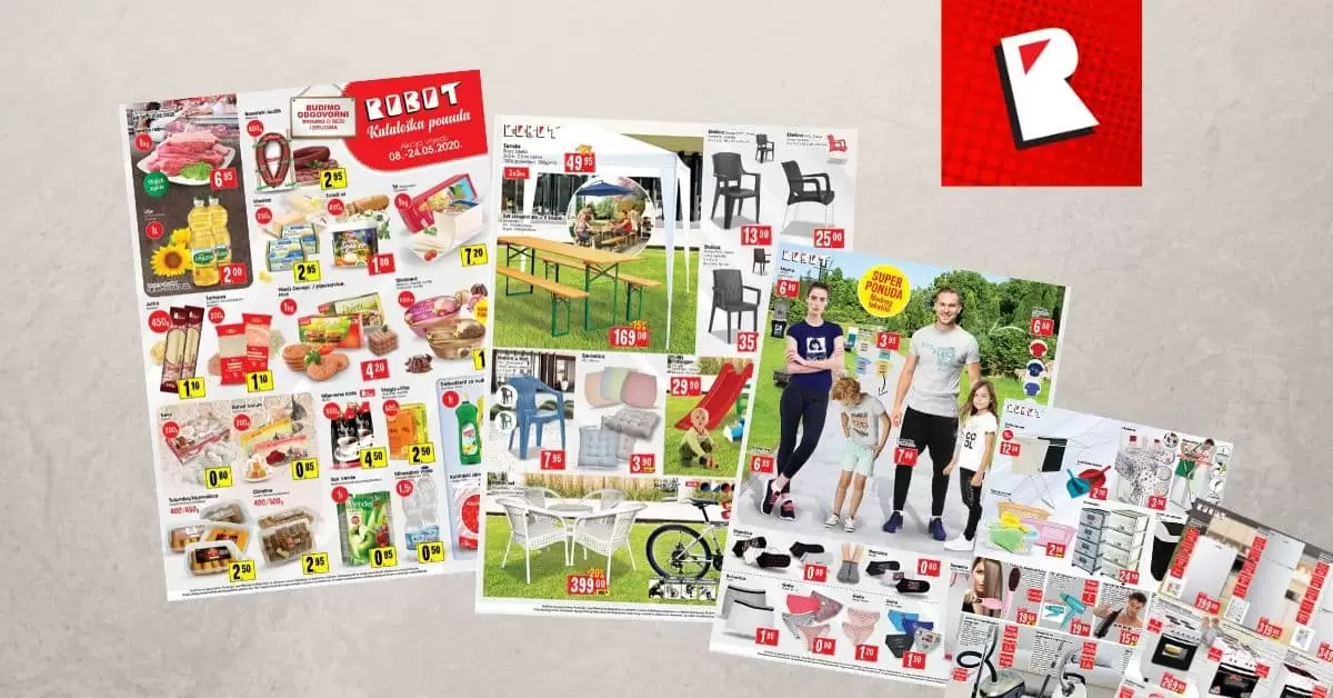 Robot akcijski katalog. snizenje. akcija. popust. snizeno.