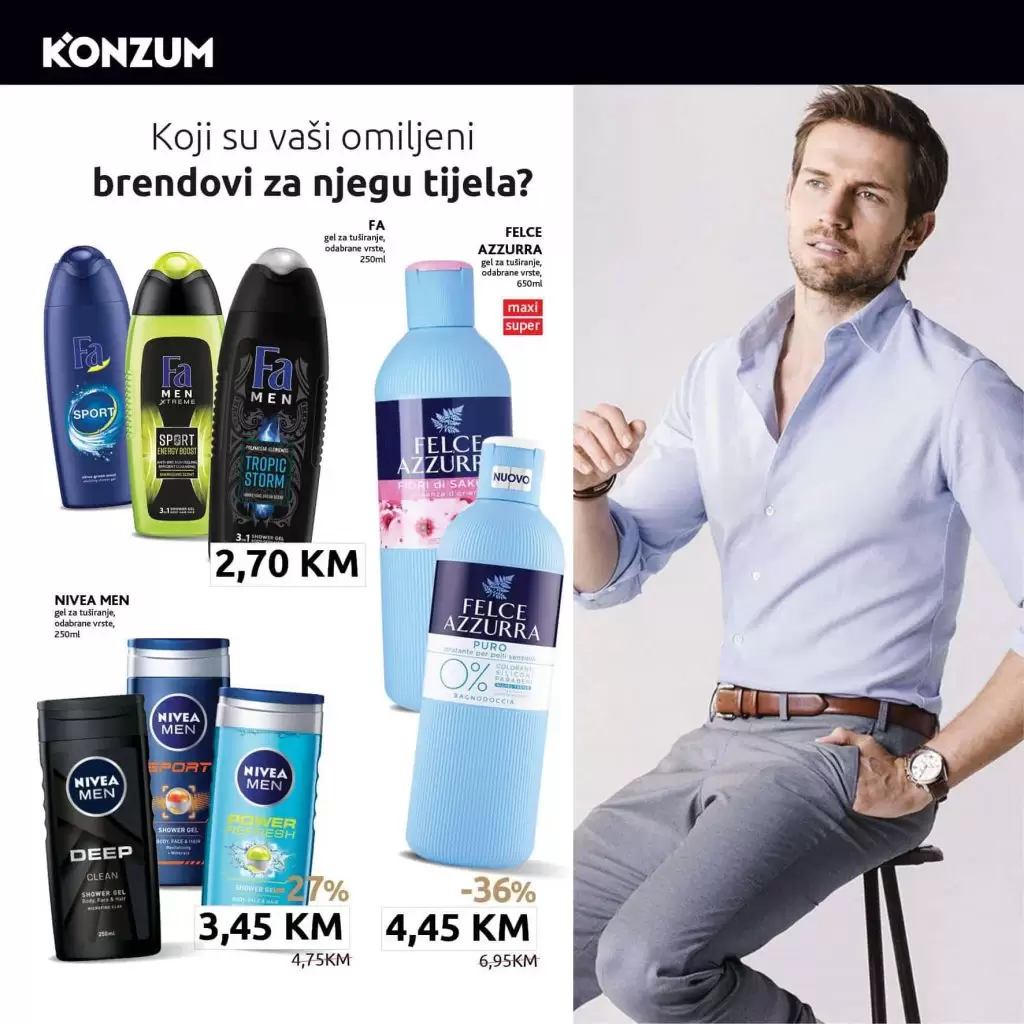 konzum akcijski katalog.  muska njega 