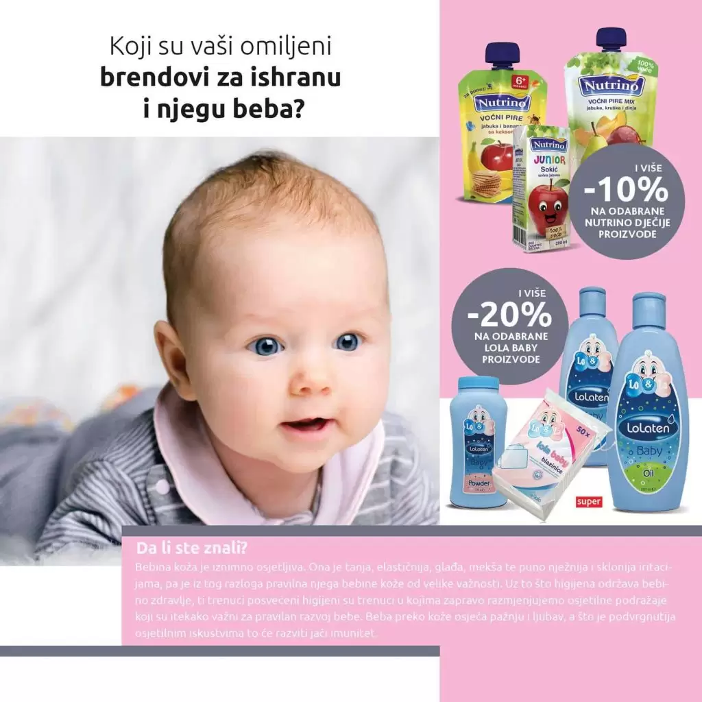 konzum akcijski katalog.  bebe njega