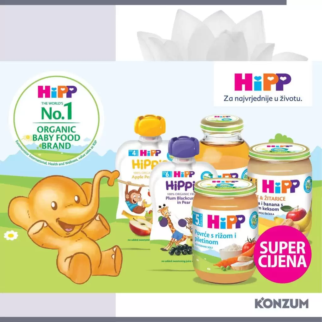 konzum akcijski katalog.  hipp kasice za bebe 