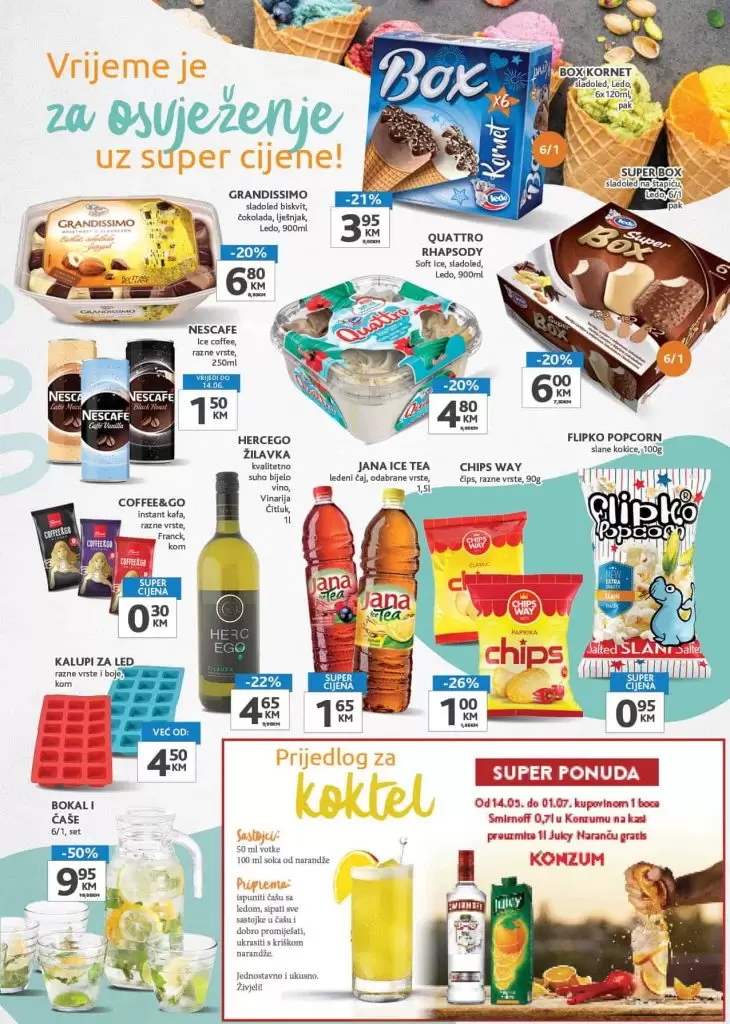 Konzum akcijski katalog. konzum snizenje. konzum akcija. snizeno. popust. katalog.