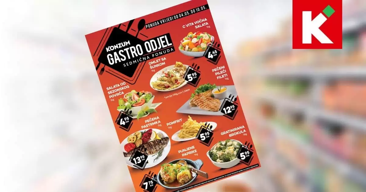 gastro konzum. konzum akcijski katalog. konzum snizenje. konzum popust.