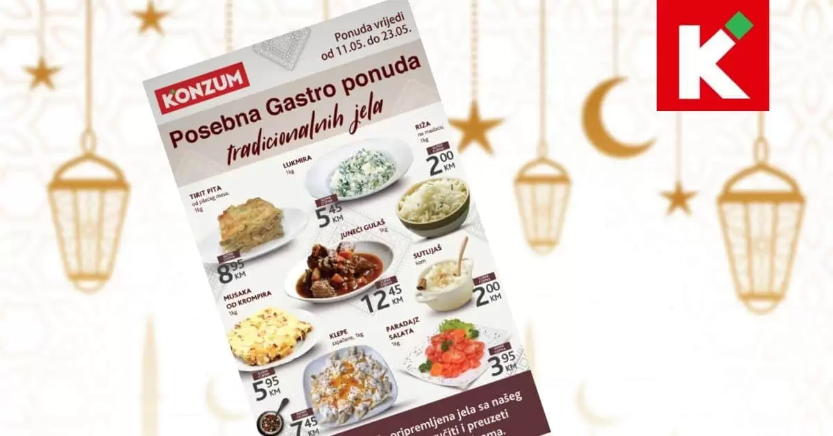 Konzum gastro ponuda. snizenje. akcija. popust.