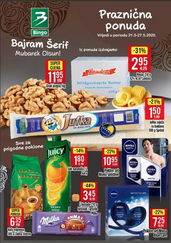 bingo super akcija. akcijski katalog bingo katalog. prehrana. 