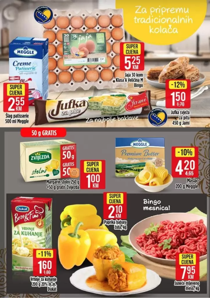 Bingo akcija. sve za baklavu . snizeno. 