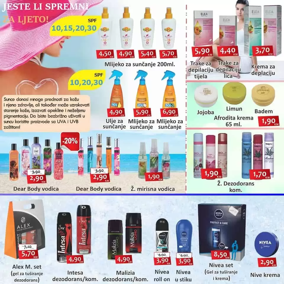 izbor trgovine katalog. izbor trgovine akcija.  sprejevi za suncanje. 