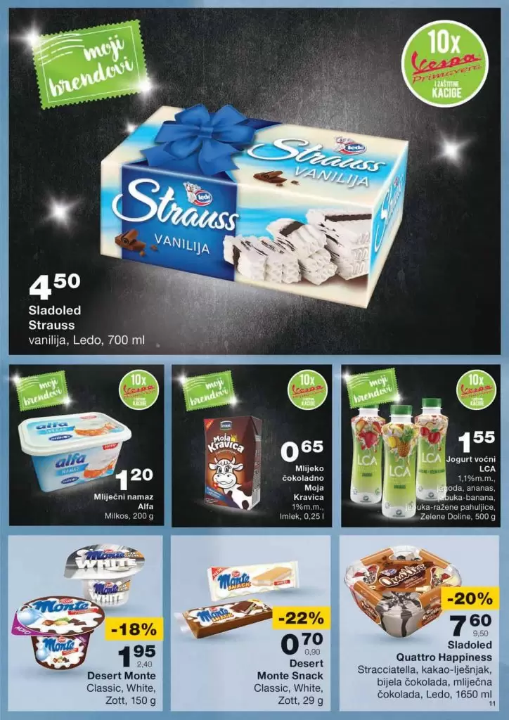 mercator super akcija. mercator snizenje. mercatgor konzum. sladoled