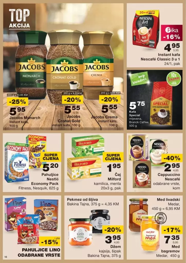 mercator super akcija. mercator snizenje. mercatgor konzum. kafa