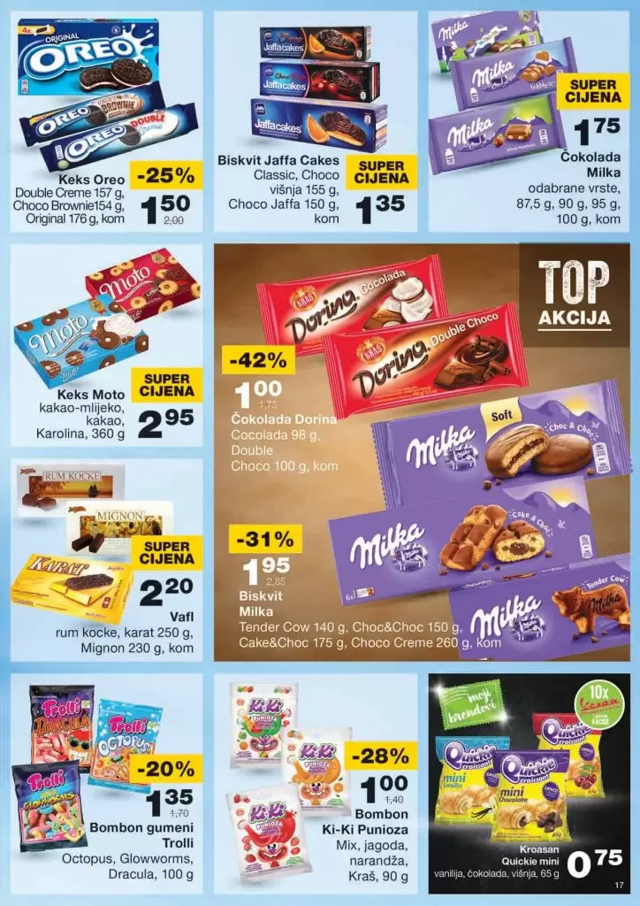 mercator super akcija. mercator snizenje. mercatgor konzum. milka
