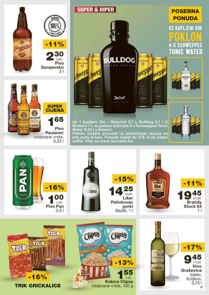 mercator super akcija. mercator snizenje. mercatgor konzum. pivo