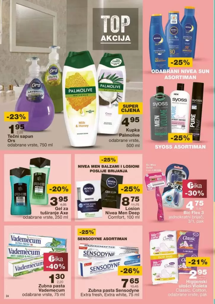 mercator super akcija. mercator snizenje. mercatgor konzum. gel za tusiranje