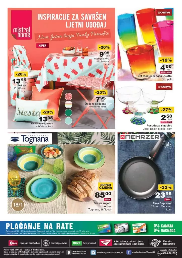 mercator super akcija. mercator snizenje. mercatgor konzum. tava