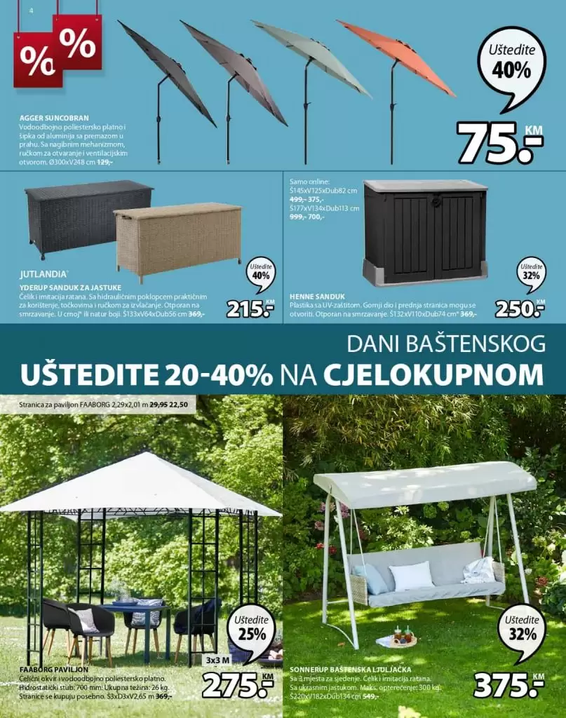 jysk raspodaja. Jysk katalog. snizenje. akcija. tenda, ljuljacka