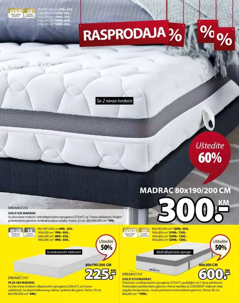 jysk raspodaja. Jysk katalog. snizenje. akcija. memori pjena