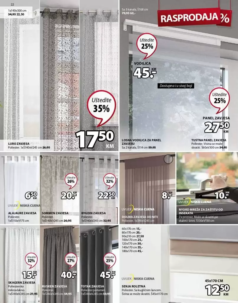 jysk raspodaja. Jysk katalog. snizenje. akcija. zavjesa