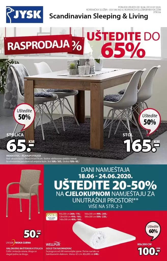 JYSK katalog. Jysk snizenje. jysk rasprodaja.  stol