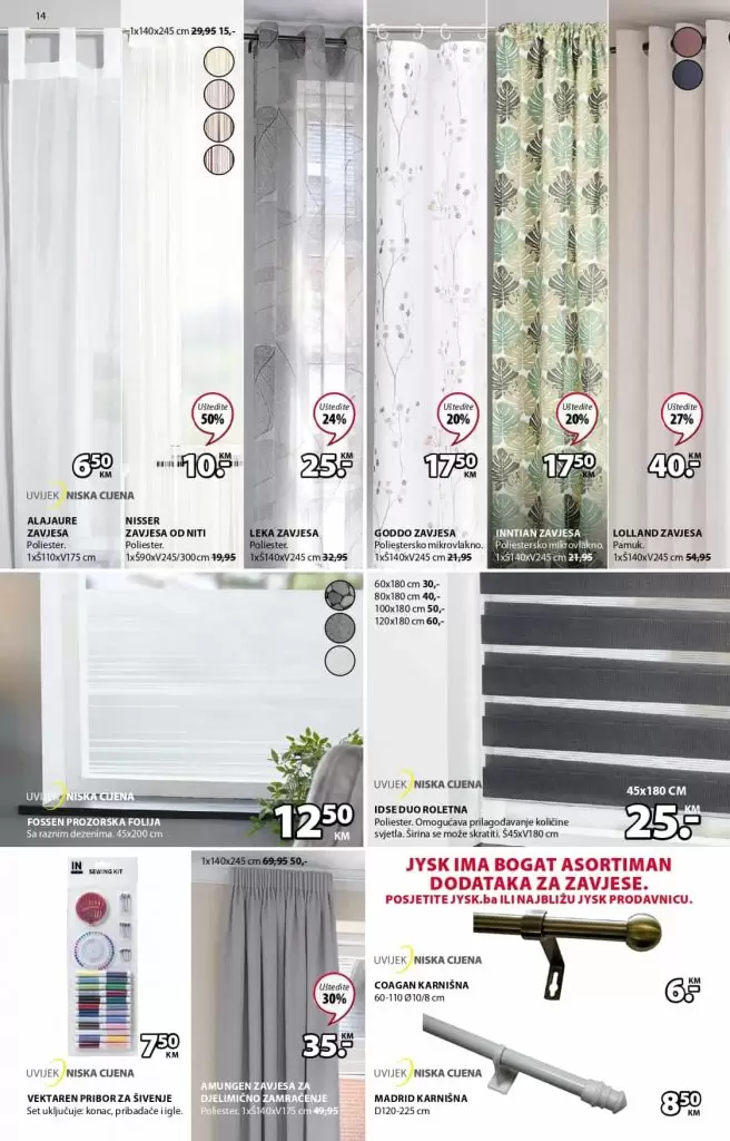 JYSK katalog. Jysk snizenje. jysk rasprodaja.  zavjesa