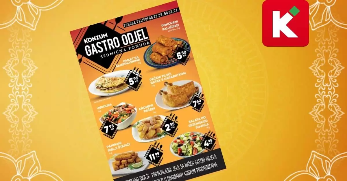 konzum gastro ponuda. snizenje u konzumu.