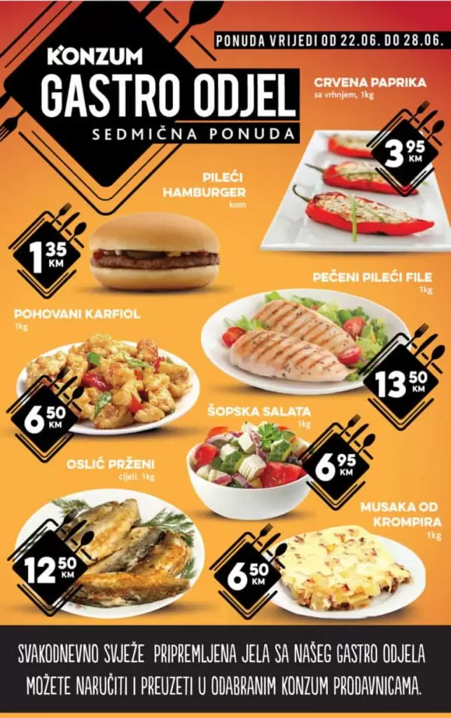 konzum gastro ponuda. konzum ponuda gotovih jela