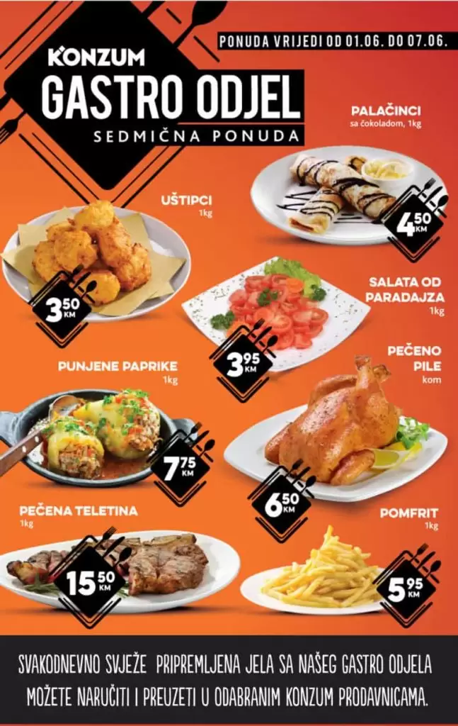 Konzum gastro odjel. Konzum akcija.