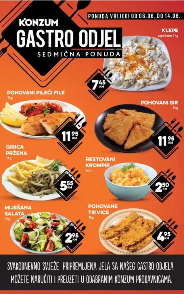 konzum gastro ponuda. super cijena. akcija.