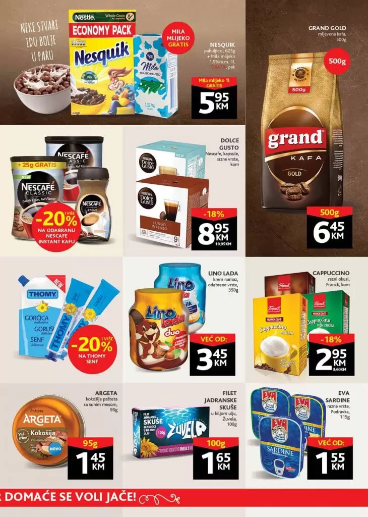 konzum katalog. snizenje konzum. kafa dolce gusto