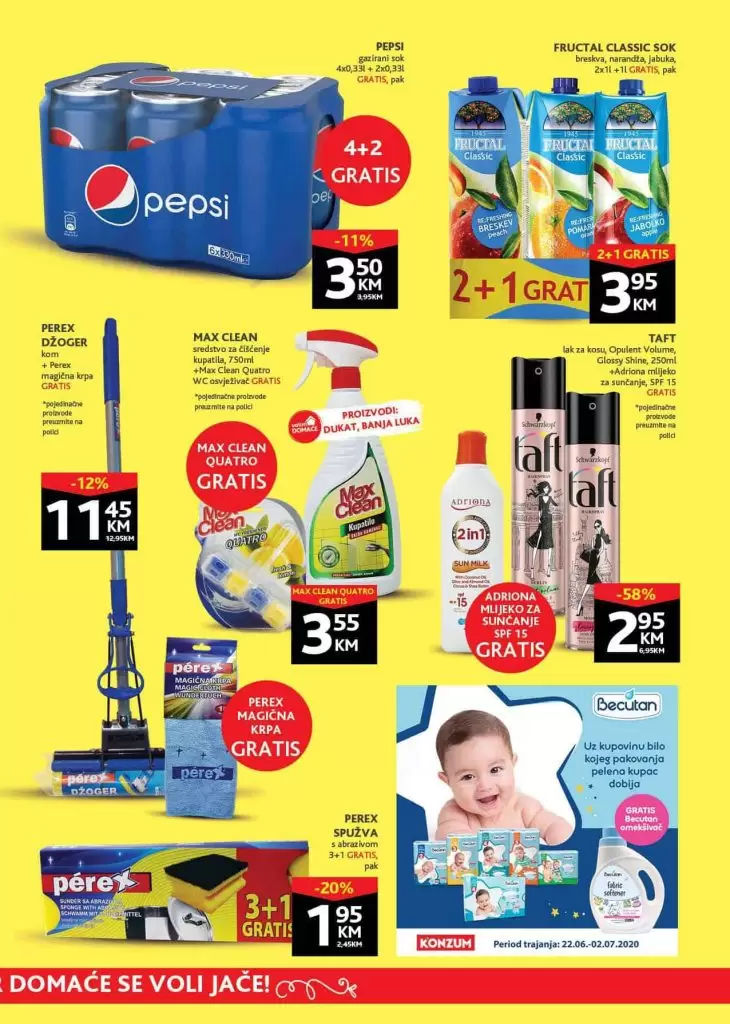 konzum katalog. konzum snizenje. konzum akcija. popusti. katalozi. bebe plene