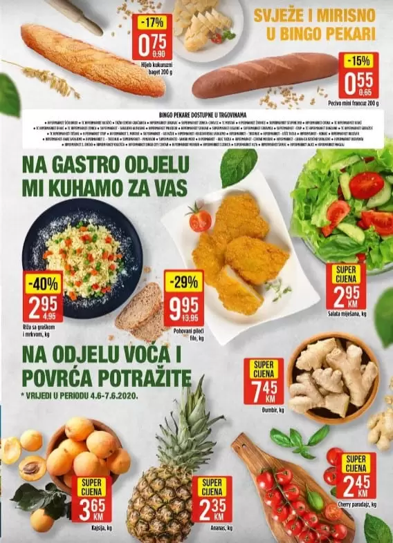 bingo super akcija. bingo katalog. snizenje. popust.  prehrana 