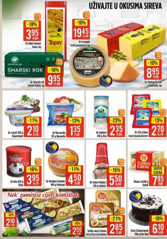 bingo super akcija. bingo katalog. snizenje. popust.  sirevi