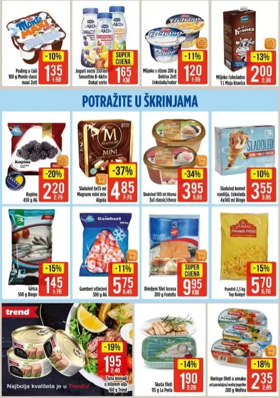 bingo super akcija. bingo katalog. snizenje. popust.  riba svjeze meso 