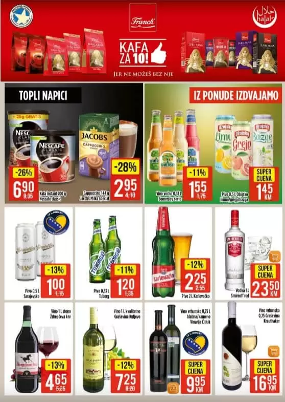 bingo super akcija. bingo katalog. snizenje. popust.  kafa nescafe