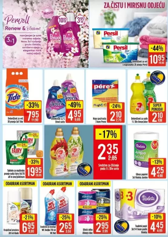 bingo super akcija. bingo katalog. snizenje. popust.  omeksivac, deterdzent 