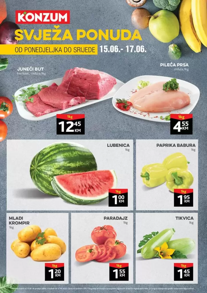 konzum svjeza ponuda. konzum katalog. snizenje. akcija. 