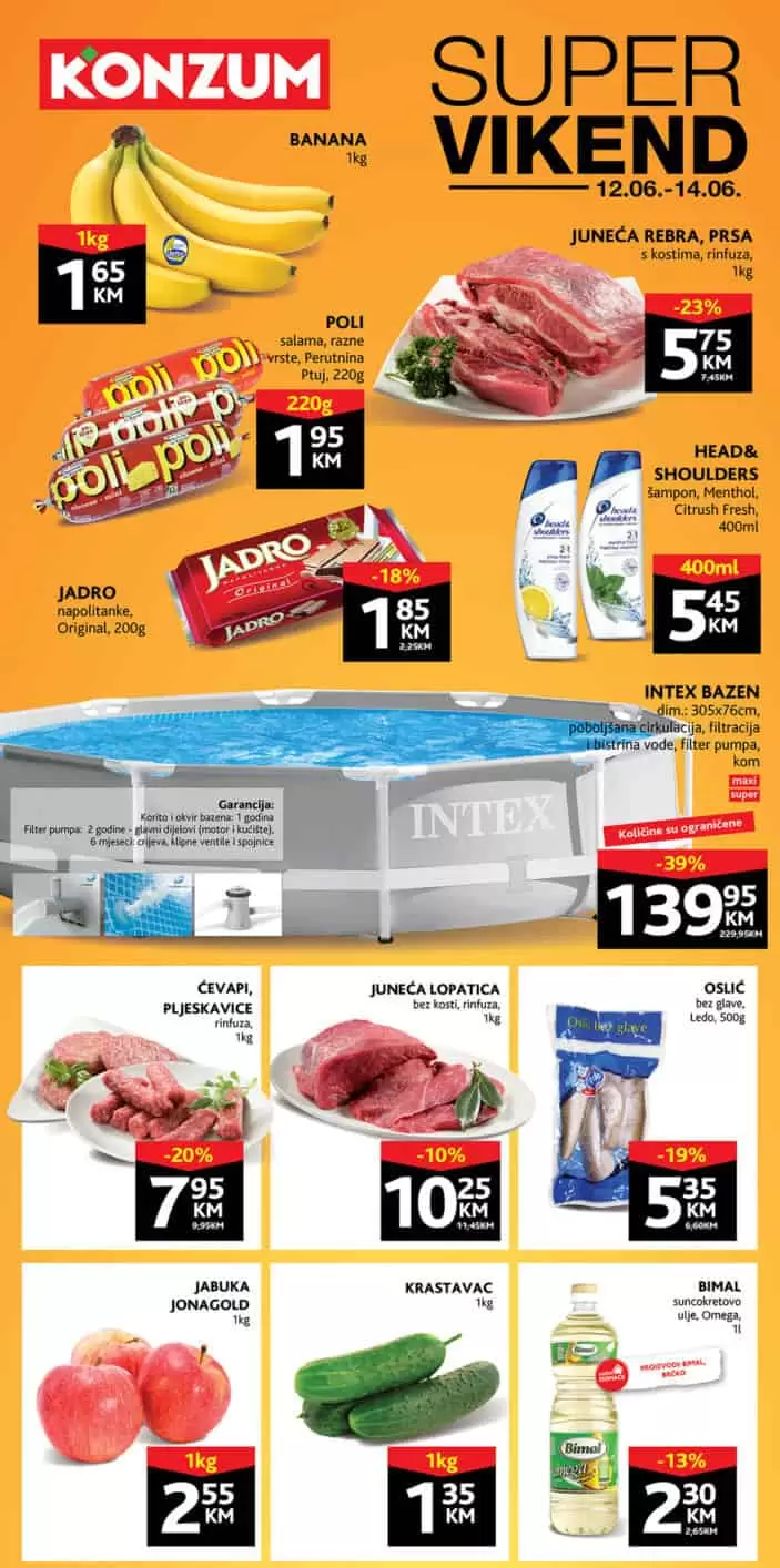 konzum katalog. konzum vikend akcija. snizenje. 