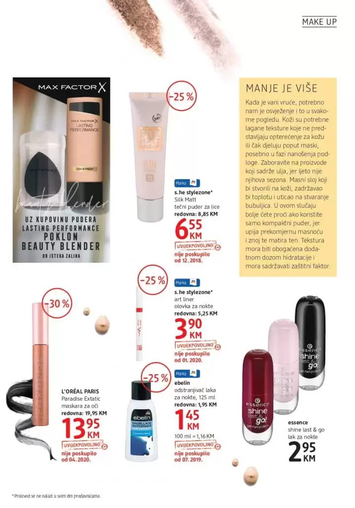 dm katalog. dm snizenje. dm novo. popusti. akcija.  balea man