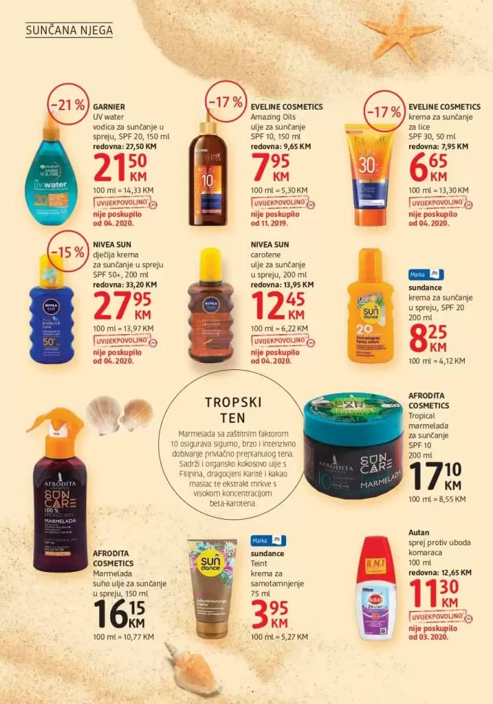 dm katalog. dm snizenje.  proizvodi za suncanje