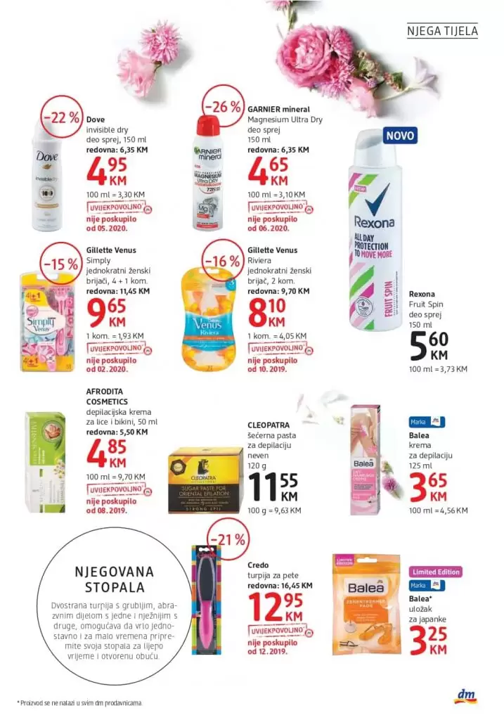 dm katalog. dm snizenje. rexona, garnier. 