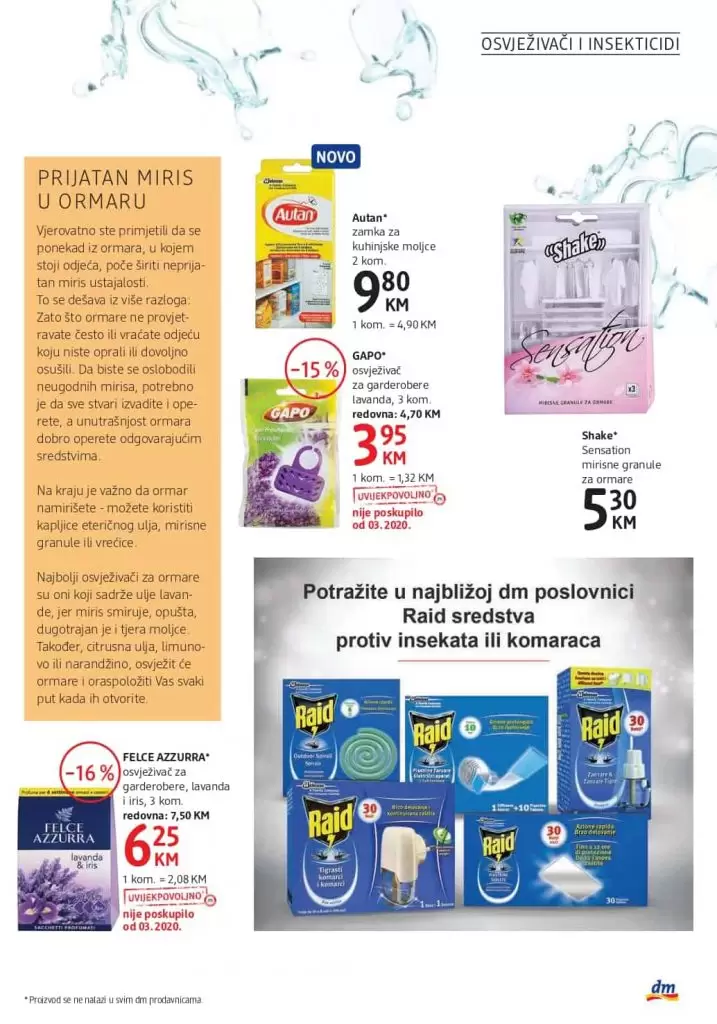 dm katalog. dm snizenje.  raid zastita protiv komaraca