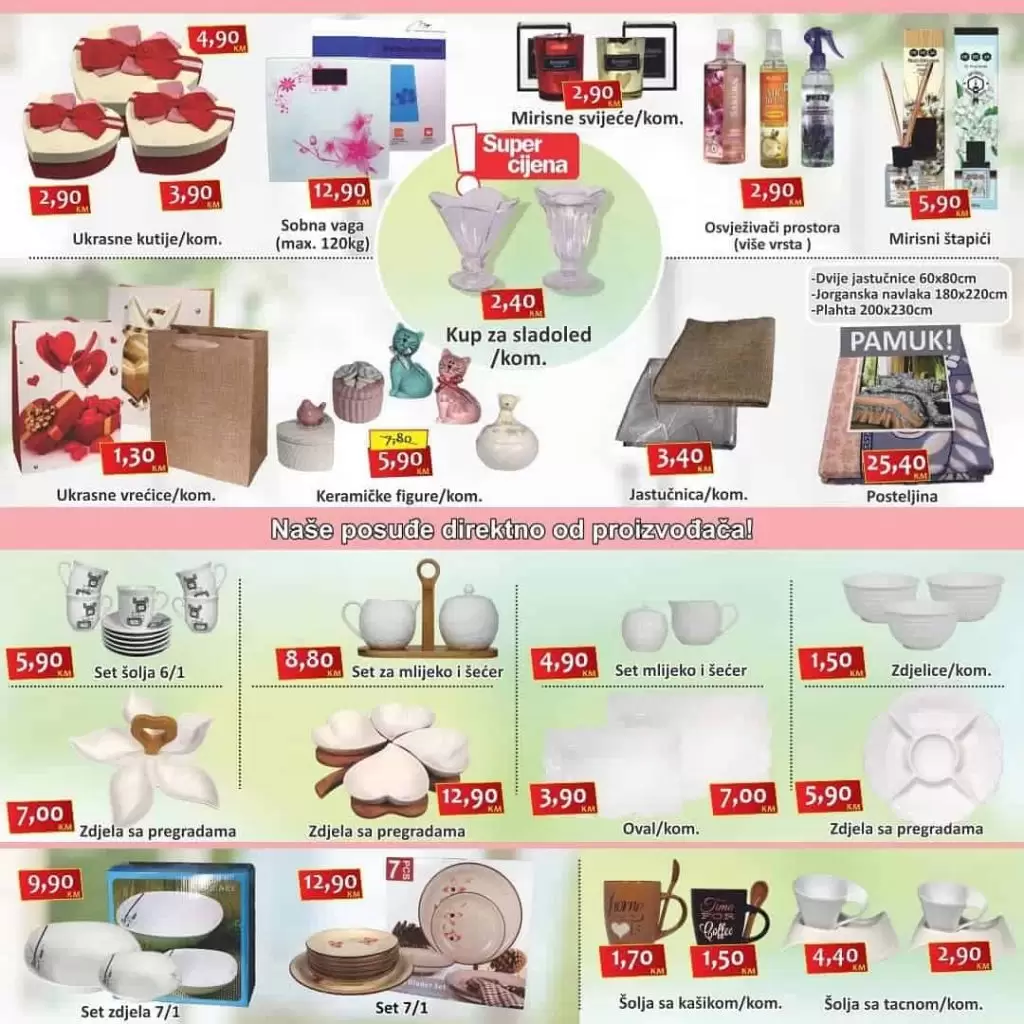 izbor trgovine katalog. izbor trgovine snizenje. akcija. popust. najnize cijene.  posudje