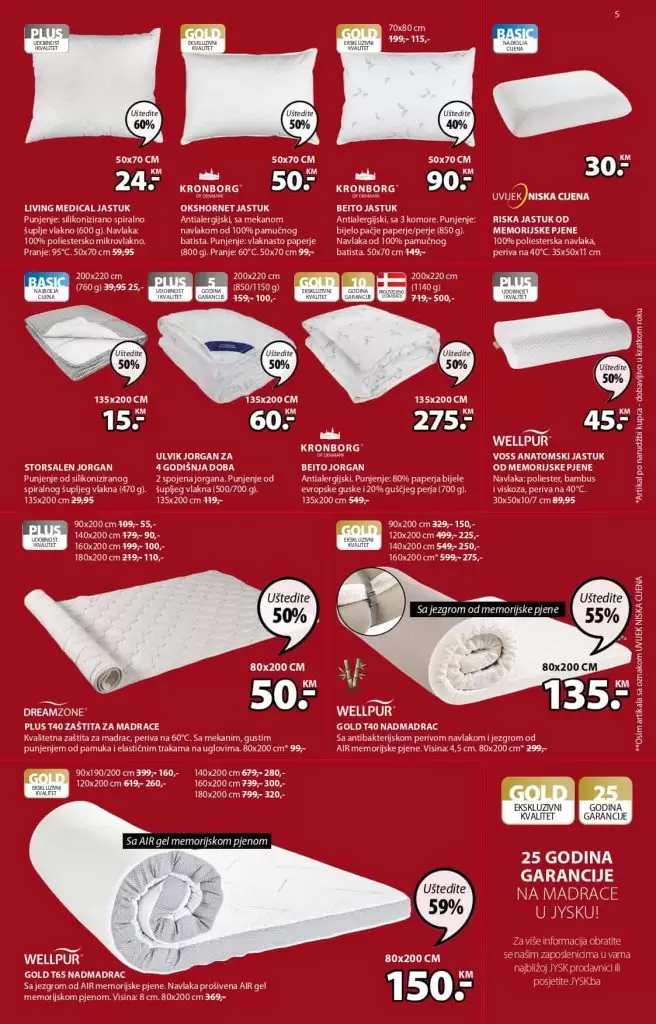 jysk super akcija. snizenje u jysku. rasprodaja jysk. jysk madrac