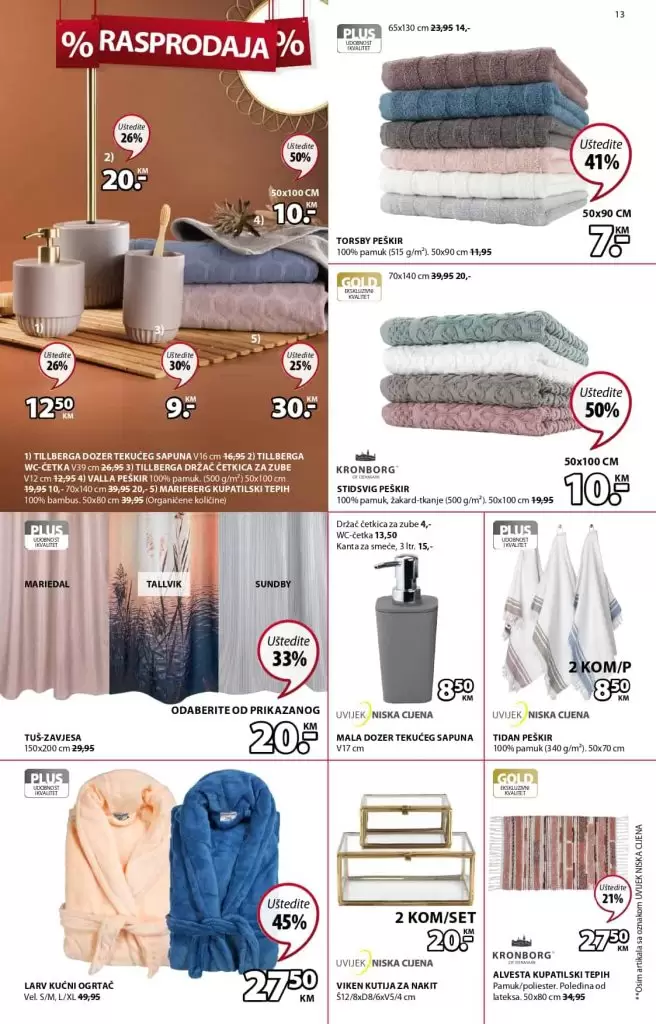 jysk super akcija. snizenje u jysku. rasprodaja jysk. peskir jysk