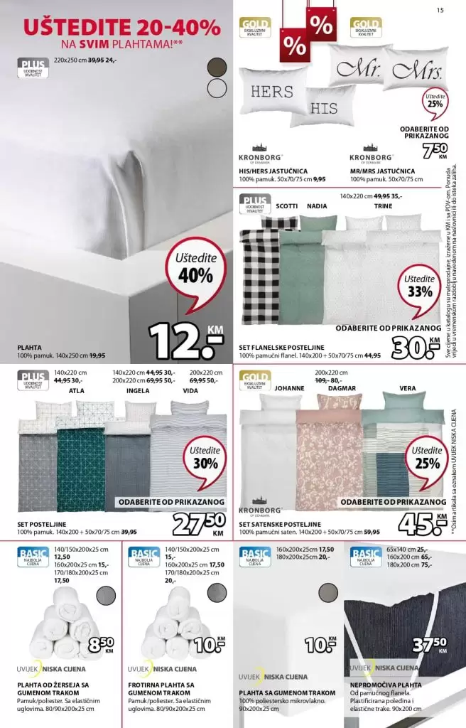 jysk super akcija. snizenje u jysku. rasprodaja jysk. posteljina jysk