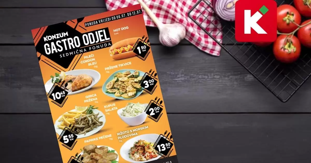 konzum gastro ponuda. snizenje. akcija.