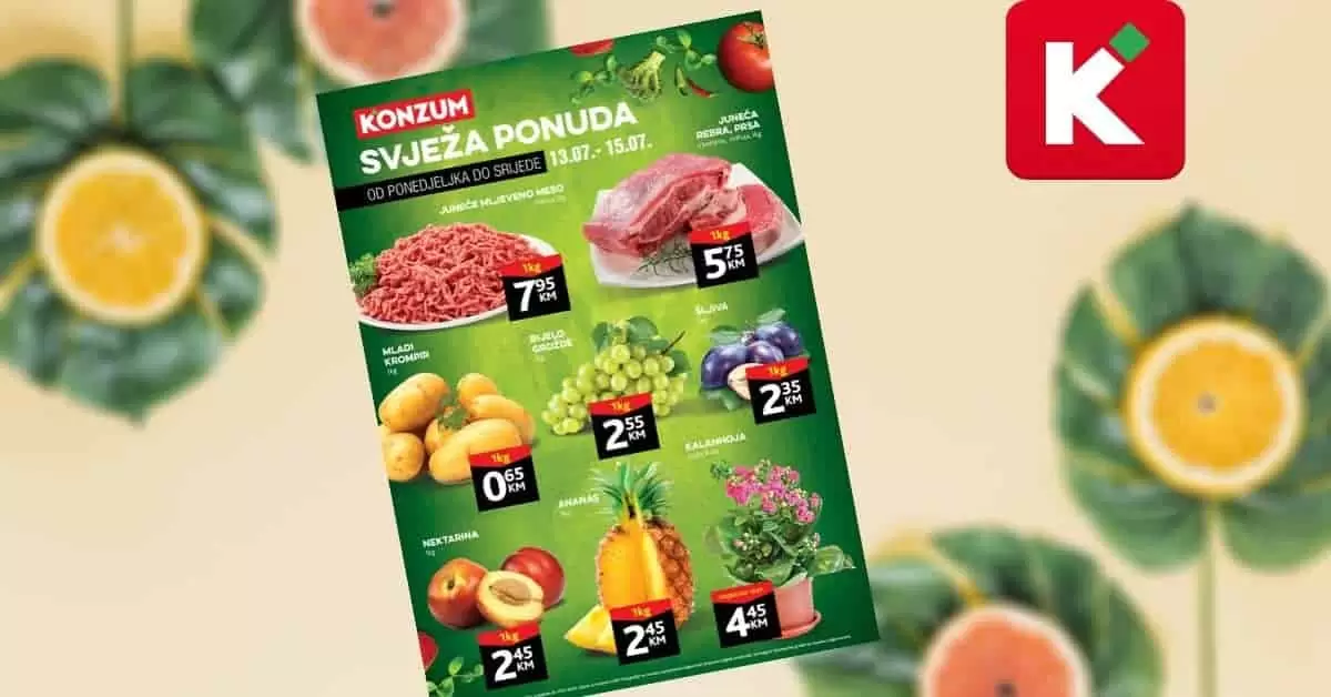 konzum svjeza ponuda. snizenje. akcija.
