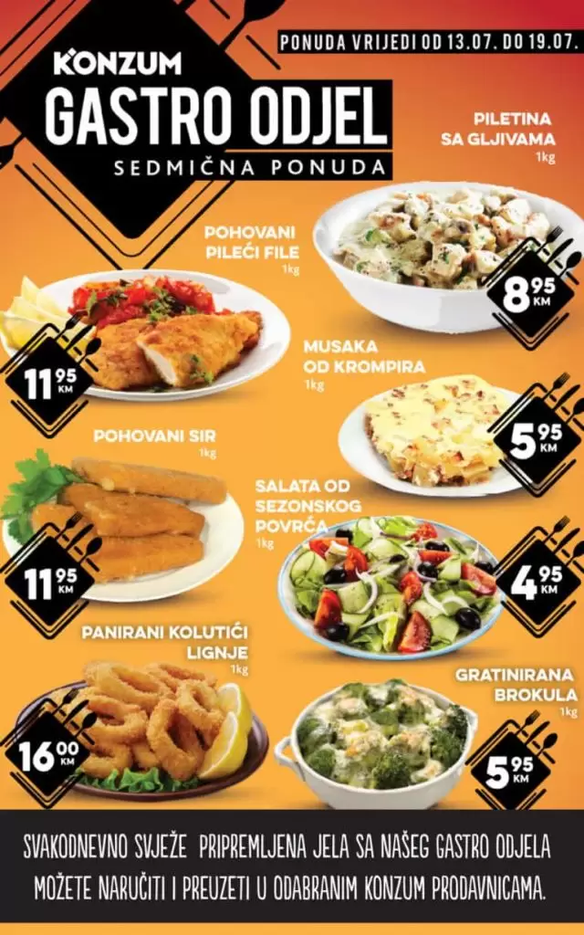 konzum gastro odjel . snizenje. akcija.