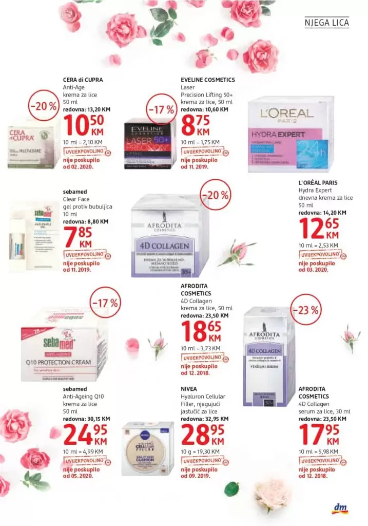 dm katalog. dm snizenje. dm akcija. dm popust.  njega lica