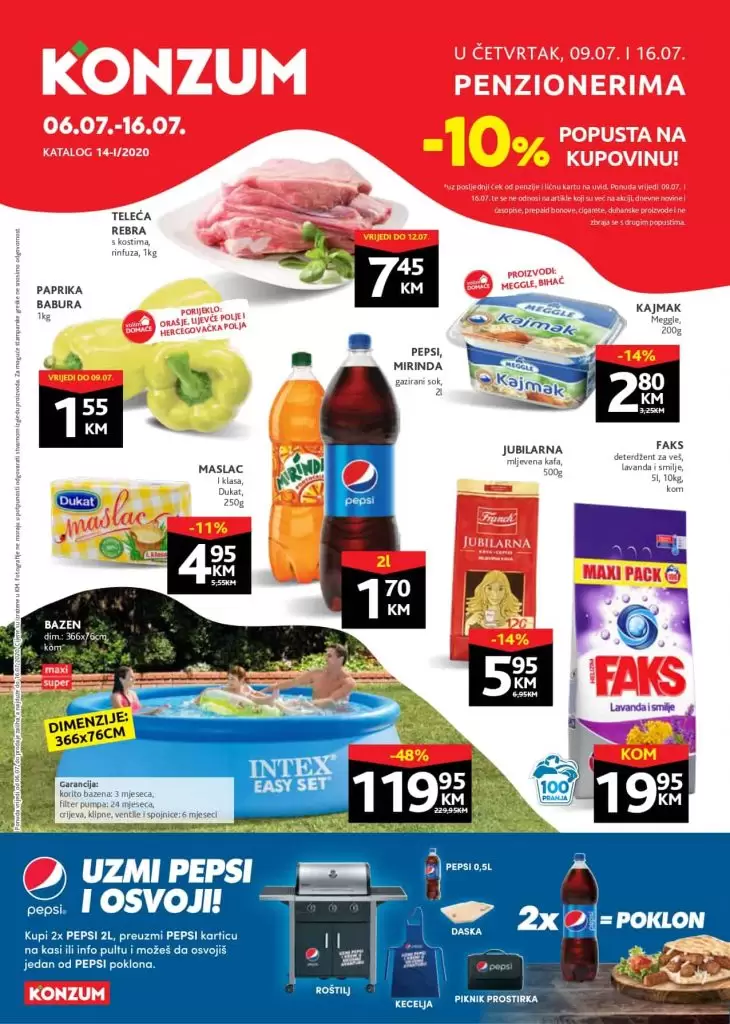 Konzum katalog. konzum snizenje. akcija. popusti.  pika kartica