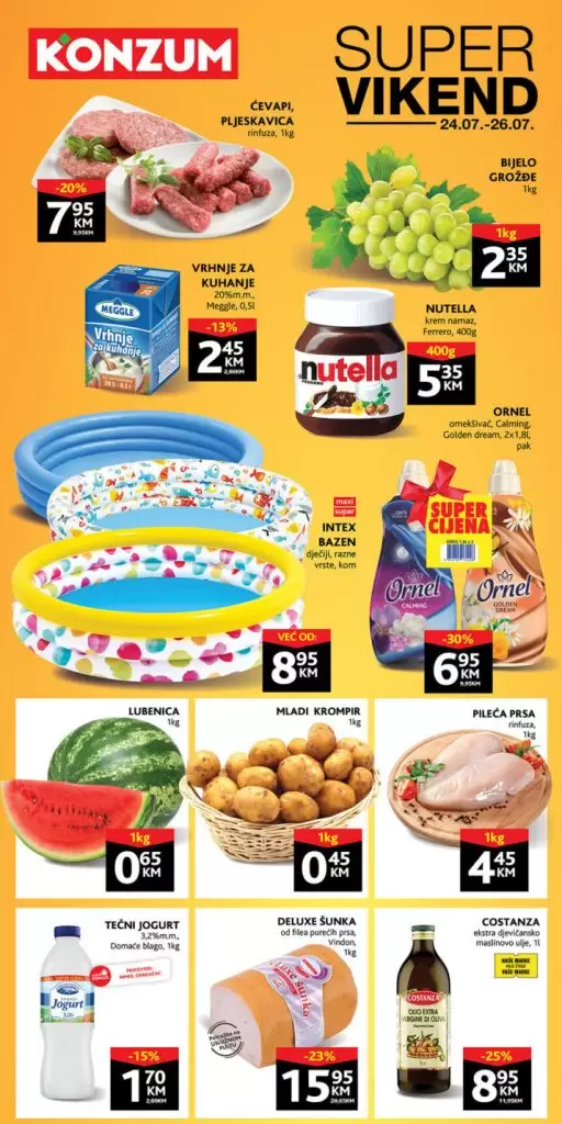 Konzum Vikend akcija 24-26.7.2020. godine 