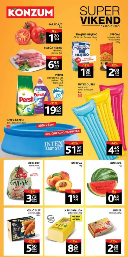 Konzum vikend akcija. snizenje konzum. akcija konzum.