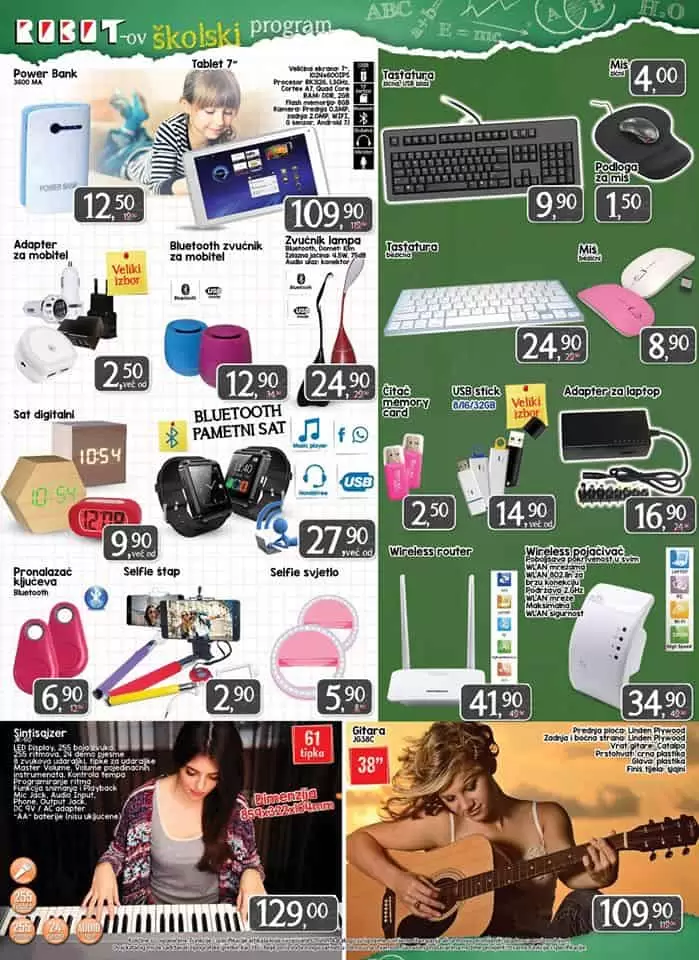robot akcijski katalog. snizenje skolskog pribora.